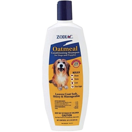 Zodiac Oatmeal Conditioning Shampoo for Dogs & Puppies - 18 oz