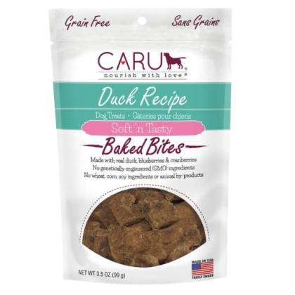 CARU Soft \'n Tasty Duck Recipe Bites for Dogs - 3.5 oz (Case of 12)