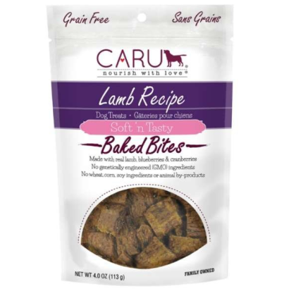 CARU Soft \'n Tasty Lamb Recipe Bites for Dogs - 4 oz (Case of 12)