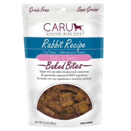 CARU Soft \'n Tasty Rabbit Recipe Bites for Dogs - 3.5 oz (Case of 12)